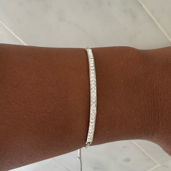 SWAROVSKI CRYSTAL BAR RHODIUM PLATED BRACELET - Picture 3 of 6